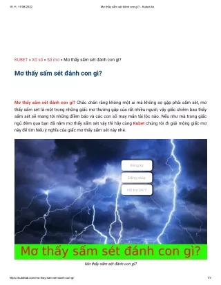 Mơ thấy sấm sét đánh con gì_ - Kubet Ab