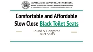 Black Toilet Seats in Elongated and Round Shape That closes softly