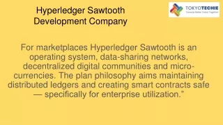 Hyperledger Sawtooth Development Company | Blockchain Sawtooth