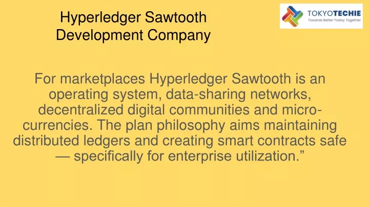hyperledger sawtooth development company