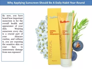 Why Applying Sunscreen Should Be A Daily Habit Year-Round