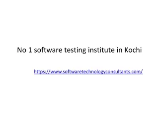no 1 software testing institute in kochi