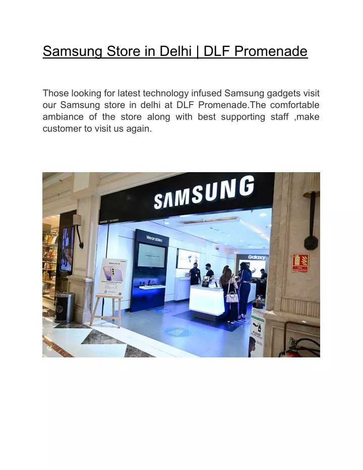 samsung store in delhi dlf promenade