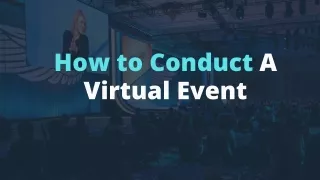 how to conduct a virtual event
