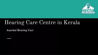 Audiology & Speech Therapy Centres Kerala