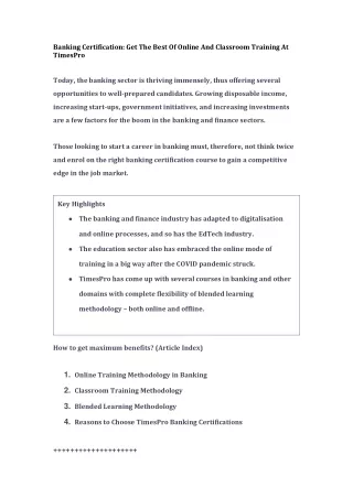 banking certification get the best of online