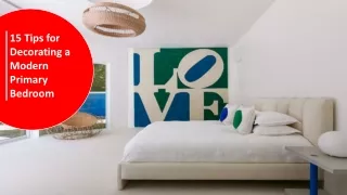 15 tips for decorating a modern primary bedroom