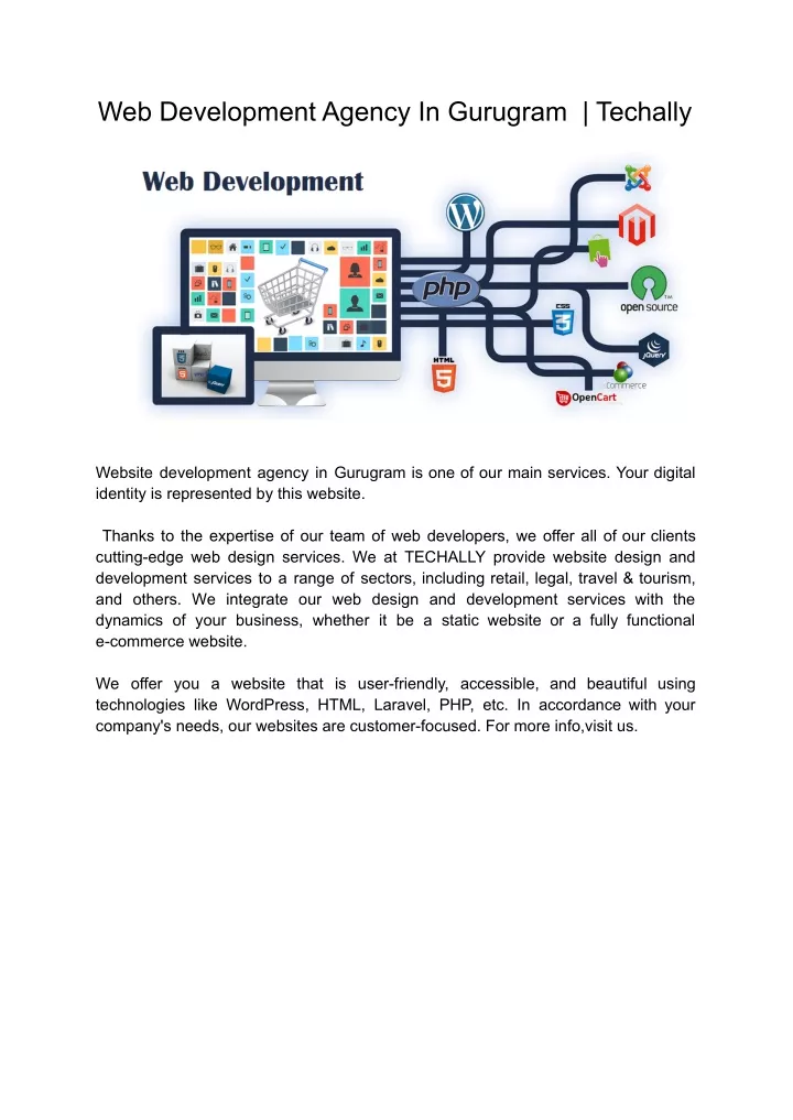 web development agency in gurugram techally