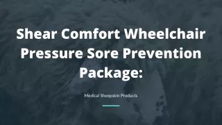 Comfort Wheelchair Pressure Sore Prevention Package | 2022