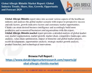 Global Allergic Rhinitis Market