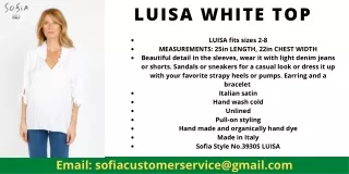 luisa white top