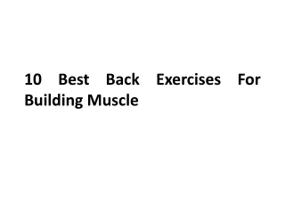 10 best back exercises for building muscle