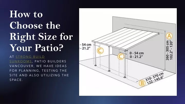 how to choose the right size for your patio