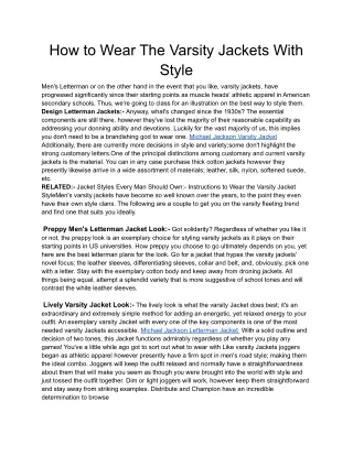 how to wear the varsity jackets with style