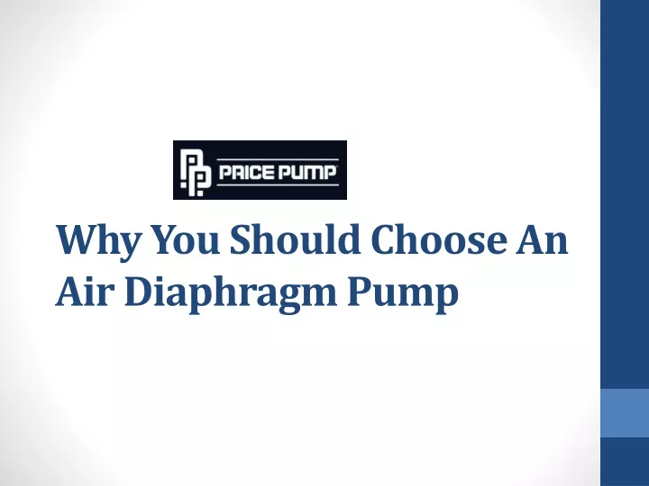 why you should choose an air diaphragm pump