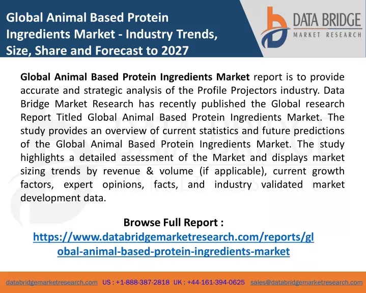 global animal based protein ingredients market