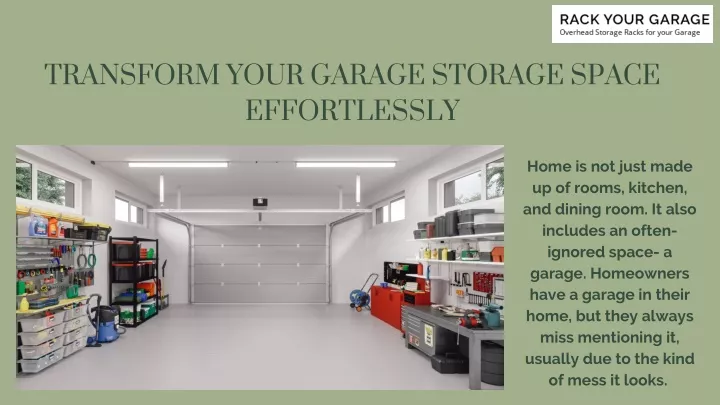 transform your garage storage space effortlessly