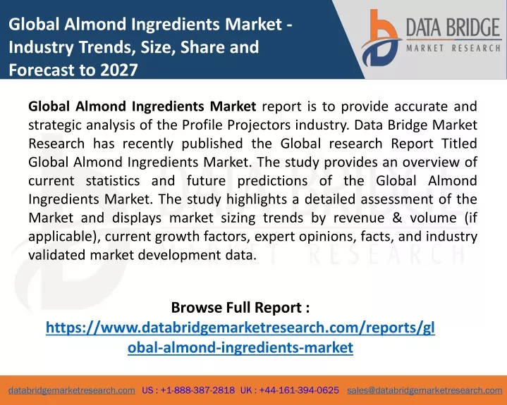 global almond ingredients market industry trends