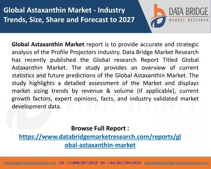 global astaxanthin market industry trends size