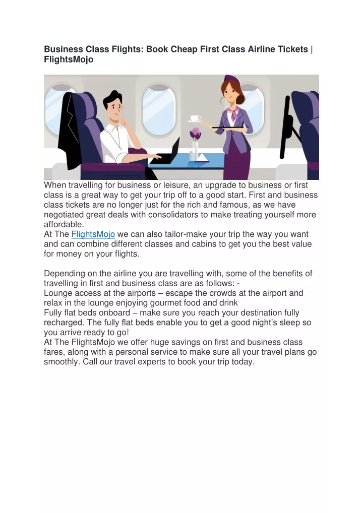 business class flights book cheap first class