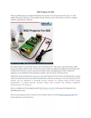 IEEE Projects For EEE