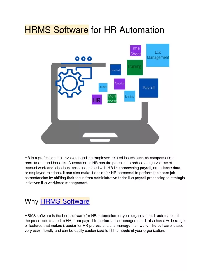 hrms software for hr automation