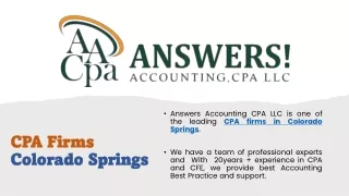 Hire the Best Accountants in Colorado Springs