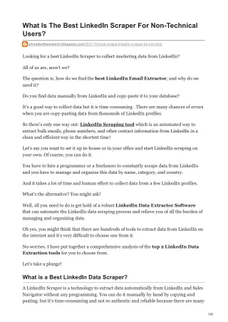 what is the best linkedin scraper