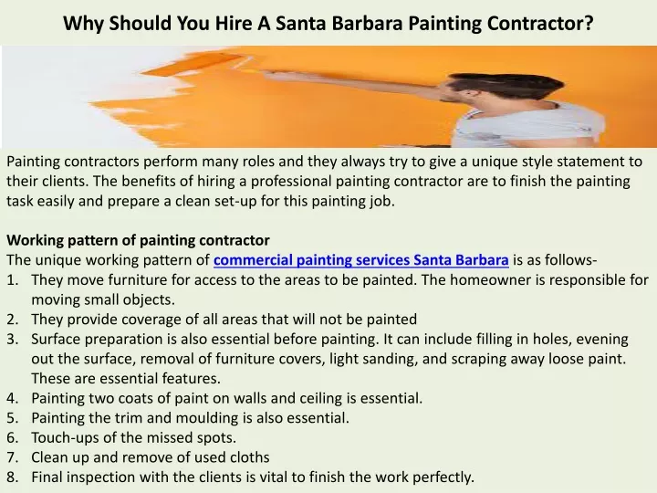 why should you hire a santa barbara painting contractor