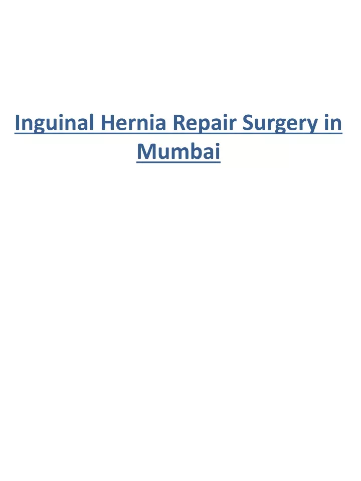 inguinal hernia repair surgery in mumbai
