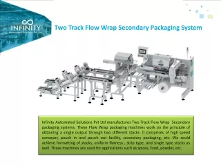 Two Track Flow Wrap Secondary Packaging System
