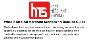 what is medical merchant services a detailed guide