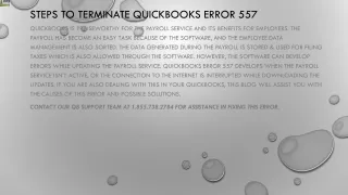 steps to terminate quickbooks error 557