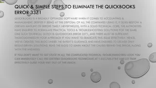 quick simple steps to eliminate the quickbooks error 3371
