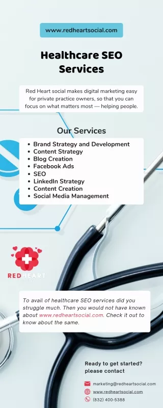 Healthcare SEO Services - www.redheartsocial.com