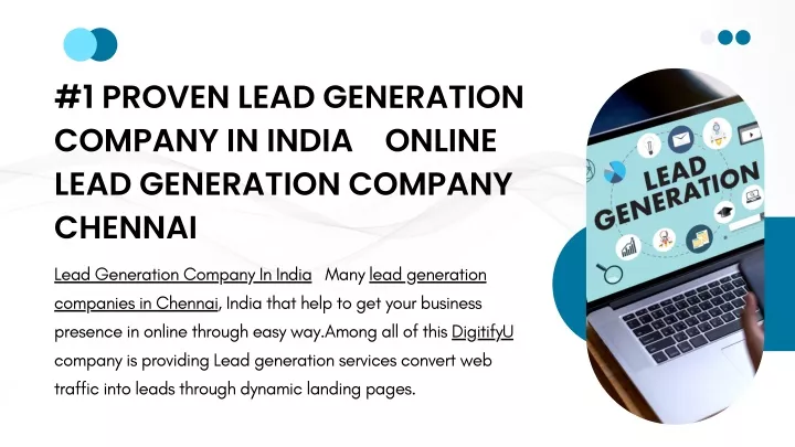 1 proven lead generation company in india online