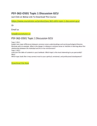 psy 362 o501 topic 1 discussion gcu just click