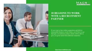 10 reasons to work with a recruitment partner