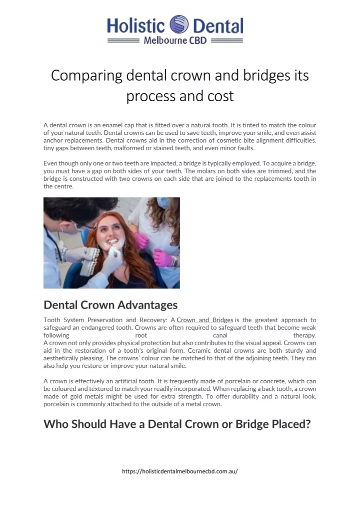 comparing dental crown and bridges its process