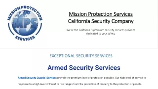 Armed Security Services