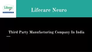 Third Party Manufacturing Company In India