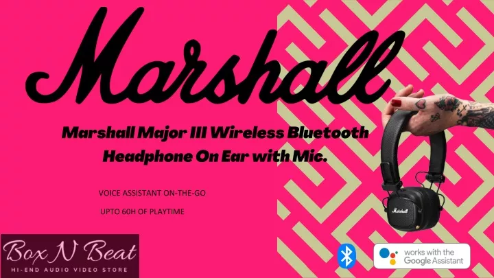 marshall major iii wireless bluetooth headphone