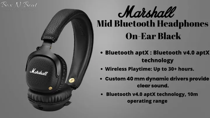 mid bluetooth headphones on ear black