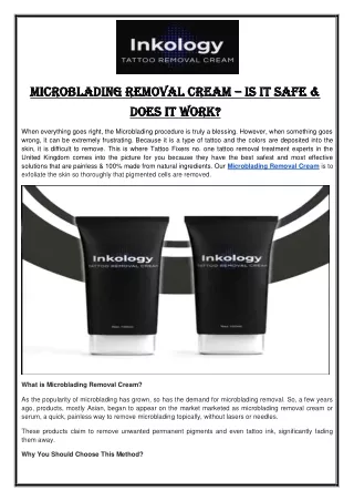 Microblading Removal Cream – Is It Safe & Does It Work