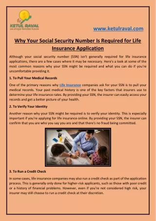 Why Your Social Security Number Is Required for Life Insurance Application