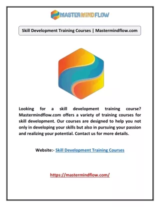 skill development training courses mastermindflow