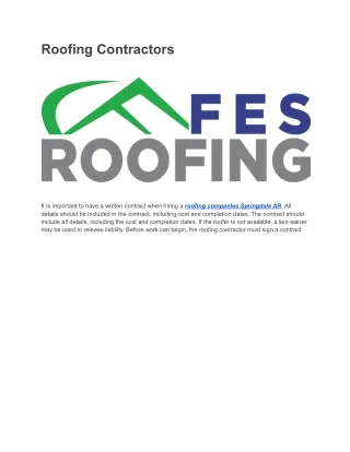 Roofing Contractors