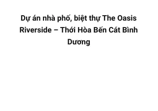 d n nh ph bi t th the oasis riverside
