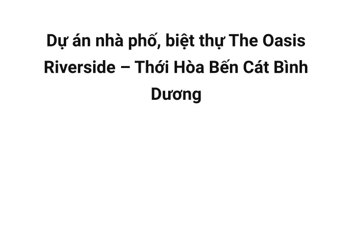 d n nh ph bi t th the oasis riverside