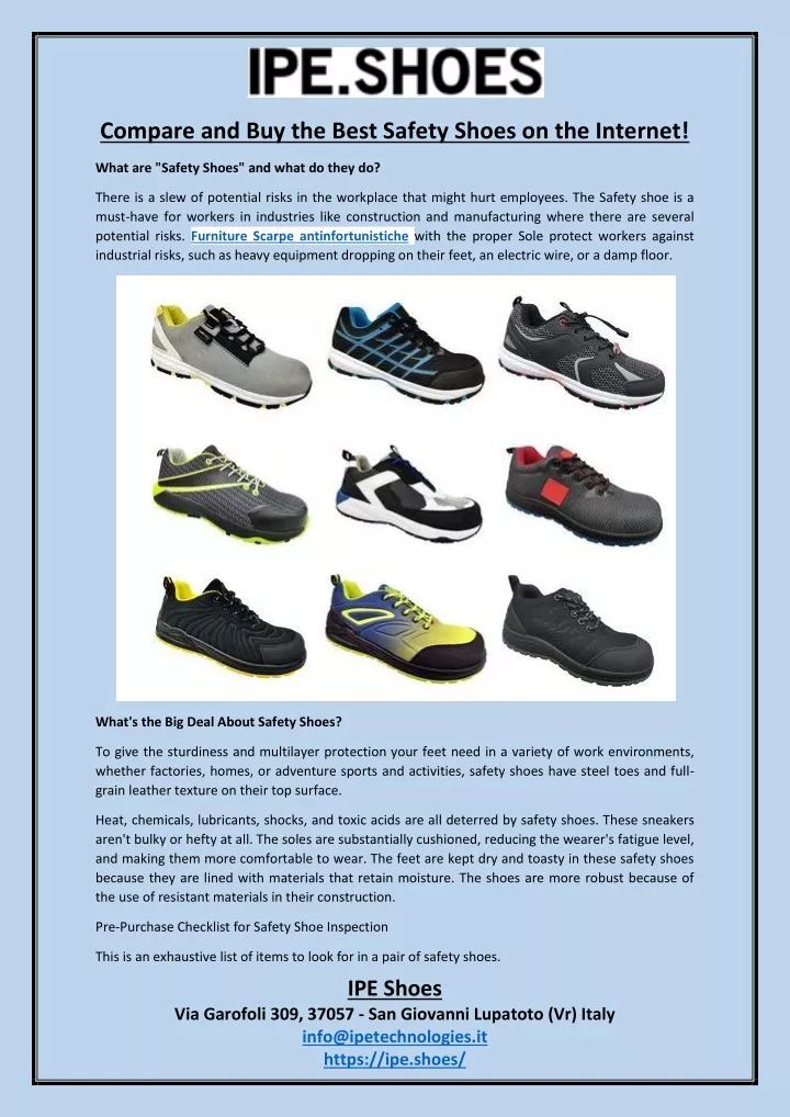 compare and buy the best safety shoes